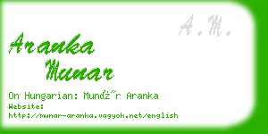 aranka munar business card